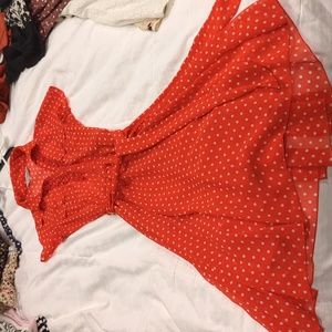 Atmosphere red polka dot 1950's style dress